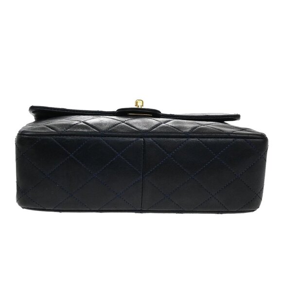 CHANEL CC Mini Matelasse Chain Shoulder Bag Leather Blue GHW Vintage - Picture 5 of 16